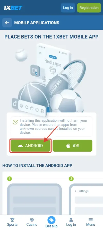 Download 1xBet Apkp